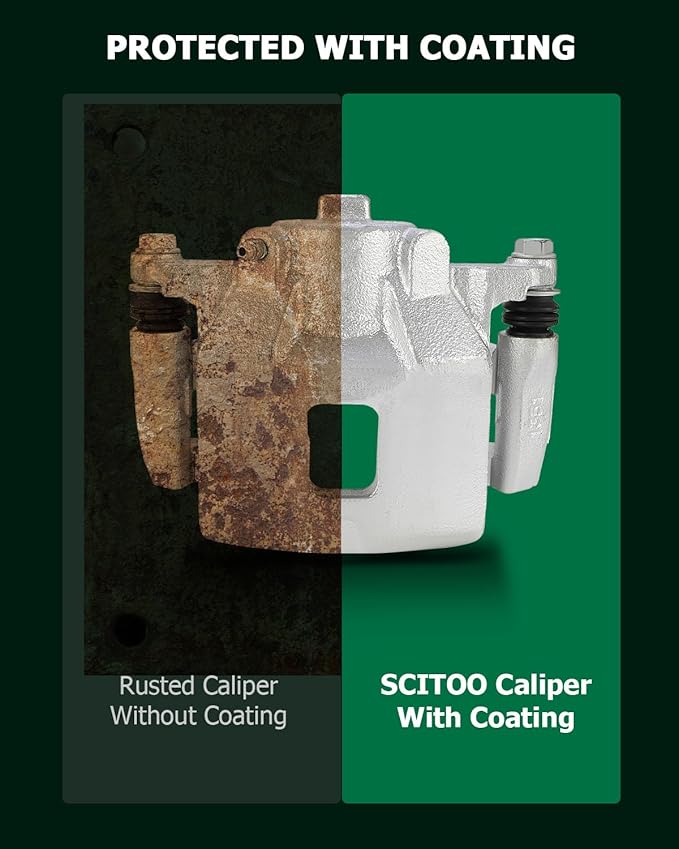 SCITOO Front Left+Right Brake Calipers With Bracket 18B4881 18B4880 Compatible For Chevrolet Cobalt 2005-2010 For Pontiac G5 2007-2009 For Pontiac Pursuit 2005-2006