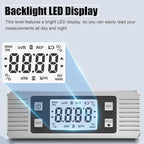 Digital Level Angle Gauge Meter Magnetic Electronic Level Angle Finder Tool Protractor Inclinometer Woodworking Tools with Magnet for Construction, Woodworking and Machinery (Silver)
