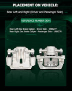 SCITOO 19B6277 19B6276 Rear Left & Right Disc Brake Calipers Assembly w/Bracket For Subaru For Legacy 2010-2012 2014,For Subaru For Outback 2010-2012