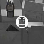 TCCFCCT Reflective Safety Vest with 5 Pockets High Visibility Vest for Men Women, Work Vest with Horizontal Strip for Walkie-talkie and ID Card, Meets ANSI/ISEA Standards, Grey, 4XL