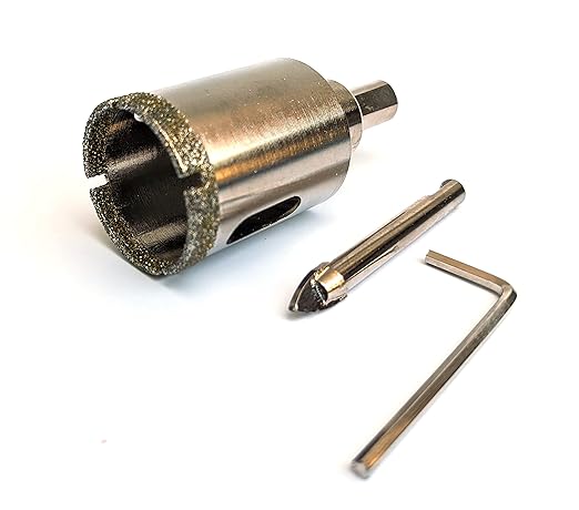 Drilax 1-3/8" Diamond Hole Saw | Removable Pilot Pin for Precision Locator & Wet Drilling | 3/8" Shank for Ceramic, Porcelain, Tile, Quartz, Granite, Marble | Perfect for Faucets, Soap Dispensers