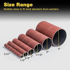 Dark Stone Sanding Sleeves for Spindle Sander 4-1/2" Length (80 Grit, 1/2“)