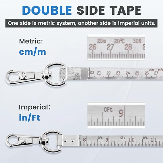 YJINGRUI 98ft/30m Oil Tank Gauging Tapes, Explosion-Proof Oil Gauging Tape, Stainless Steel Sounding Tape Measure with 400g Brass Plumb Bob and Explosion Proof Grounding Wire