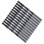 Drill Bit, 1/4" Cutting Diameter, 4241 HSS Nitriding Black 118° Cutting Angle Versatile Jobber Bits - (Applications: for Drilling Plastic Wood Soft Metal), 12-Pieces