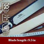 SUIZAN Folding Dozuki Dovetail Saw 9.5" Crosscut - Professional Japanese Pullsaw Handsaw Woodworking Tools