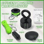 Magnetic Wire Puller Kit - Wiremag Fish Tape with Magnet for Running Wires & Cables Behind Walls Indoor/Outdoor