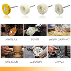 10pcs 1/8inch Cashmere Polishing Buffing Wheel for Dremel Polishing Kit - Polishing Wheel or Silver Polish Wheel - Watch Polishing Kit - Jewelry Buffer Dremel