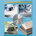 LSS 16 inch Diamond Blades Dry or Wet Cutting General,Purpose Power Saw Blade,for Masonry Brick Marble Concrete Circular Saw Blade (16")