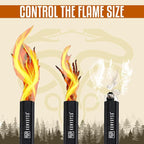 Fire Starter Survival Tool–Ferro Rod Fire Starter with 11" Waterproof Tinder Wick Rope, Multi-Tool Striker and Extra Jute Bag - All-in-One Flint and Steel Fire Starter Kit.
