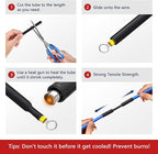 3/8inch Heat Shrink Tubing, 16.4 Ft 3:1 Heat Shrink Tube Dual Wall Adhesive Lined, Waterproof Marine Shrink Wrap Tubing, Electrical Industrial Automotive Sealing Heat Shrink Tubing for Wire Insulation