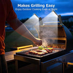 2 Pcs Rechargeable LED Work Light BBQ Grilling Accessories with Magnetic Base, 180° Rotate Mechanic Grill Light for Car Repair, Emergency, Camping, Outdoor & Mechanics Tools
