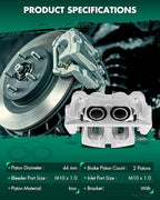 SCITOO 19B3102 19B3103 Front Left & Right Disc Brake Calipers Assembly w/Bracket For Acura For TL 2009-2014,For Acura For TLX 2015-2018,For Honda For Ridgeline 2006-2014