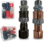 Upgraded Oxy Acetylene Quick Connects,Quick Connect Hose Fittings,Cutting Torch Hose Quick Connect Sets,Fit for 9/16"-18 B Fittings, Max 29 PSI for Fuel Gas and 145 PSI for Oxygen