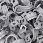 120 PCS 1/2 Inch PVC Pipe Straps, Convenient 2 Holes Conduit Strap for Pipe Mounting - PVC Conduit Clips Clamps, 2 Holes Pipe Mounting Bracket