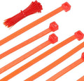 PATIKIL Cable Zip Ties 8 Inch, 100 Pcs Self-Locking Nylon Wire Tie Wraps Heavy Duty Cord Management with 50 lbs Tensile Strength for Indoor and Outdoor, Red (0.2" W)