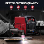 ARCCAPTAIN 55A Plasma Cutter, Non-Touch Pilot Arc High-Frequency Plasma Cutting Machine, 120/240V Dual Voltage IGBT Inverter, 1/2" Clean Cut, 2T/4T, for Beginners DIY