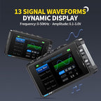 FNIRSI DS215H 2-in-1 Handheld Oscilloscope 50MHz, 2 Channel Digital Portable Oscilloscope DDS Signal Generator, 250MS/s Sampling, 1Kpts Record Length, 3.5-inch IPS Screen, Waveform Storage and Export