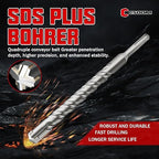 CSOOM SDS Plus Rotary Hammer Drill Bit 7/8"x10.24", Professional Concrete Drill Bit for Concrete, Brick, Stone and Cement Walls