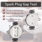 2 Pieces Spark Plug Gap Gauge Tool Spark Plug Gauge Measuring Tool Metric Standard Inches Gapper for Motorcycles