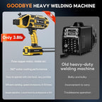 Portable Handheld Welding Machine - 110V IGBT Inverter Handheld Welder, 20-120A Portable ARC Welder with 5 Variable Current Adjustments,Hot Start & Anti-Stick for 3/32"-1/8" Welding Rods(Yellow)