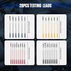 48PCS Automotive Circuit Test Leads Kit Electrical Breakout Leads Automotive Kit Multi Function Auto Diagnostic Tools Multimeter Test Leads Kit