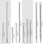 20Pcs Rotary Hammer Drill Bits and Chisel Set, SDS-Plus Shank Carbide - Tipped Drill Bits and Chisels with Storage Case, Tools for Concrete Brick Stone and Other Masonry Construction Materials