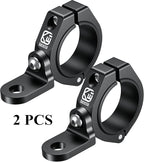 BRCOVAN 2PCS UTV Whip Light Mount, Solid Aluminum Alloy Whip Flag Mounts, Off-Road LED Light Bar Mounting Bracket, 360° Adjustable Roll Bar Clamp Holder Fit 1.5''/1.65'' /1.75''/1.85''/2'' Roll Cage