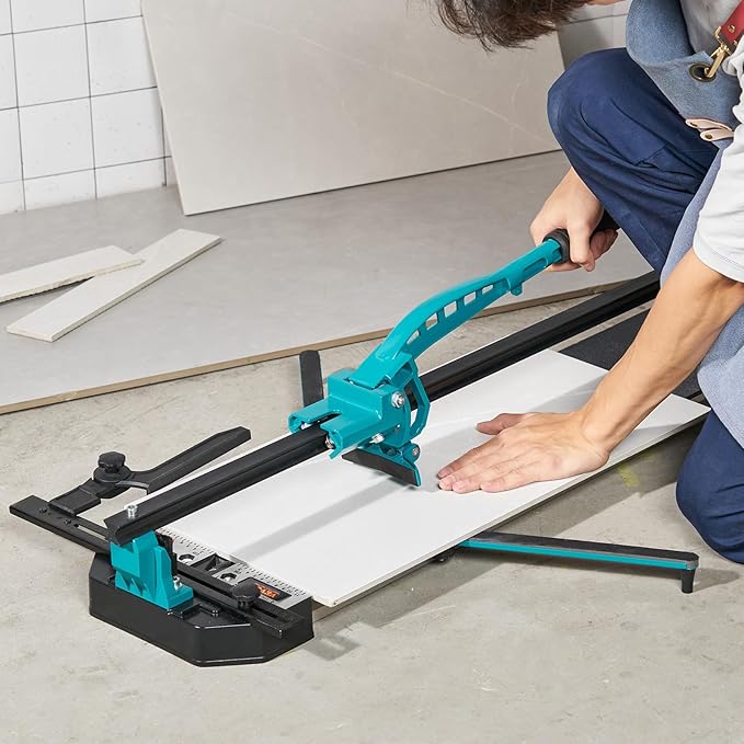 VEVOR Manual Tile Cutter, 40 inch, Porcelain Ceramic Tile Cutter with Tungsten Carbide Cutting Wheel, Infrared Positioning, Anti-Skid Feet, Durable Rails for professional installers or beginners