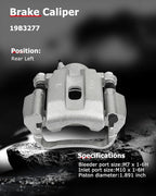 cciyu 19B3277 Rear Left Brake Caliper Assembly w/Bracket 2008 2009 2010 2011 2012 2013 2014 2015 2016 For Toyota For Sequoia,2007 2008 2009 2010 2011 2012 2013 2014 2015 2016 For Toyota For Tundra