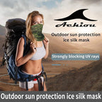 Achiou Cooling Neck Gaiter Face Cover Scarf, UV Protection Mask for Men and Women,Soft Windproof, Hiking Cycling Running