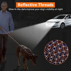 NTR Long Dog Leash, 20FT Check Cord with Swivel Lockable Hook and Comfortable Padded Handle for Reflective Dog Leash for Small Medium and Large Dogs Walking Training Hiking Camping Playing
