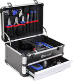 ELIAUK Tool Box Hard Case Tool Organizer Storage Cabinet Carry Case Tool box with Drawers(Silver)