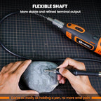200W Corded Rotary Tool Kit with Fine Speed Control & Flex Shaft 8000-40000 RPM Digital Display, 155Pcs Accessories for Crafting, Cutting, Sanding, Polishing, Drilling, Carving, DIY Projects