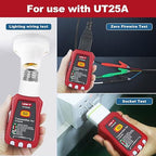 UNI-T AC Circuit Breaker Tracer Finder Tool with Adaptor & Electrical Integrated GFCI Outlet Tester, 90-120V Adjustable Sensitivity Beep Indicattion Alligator Banana Clip Adaptor