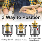 13 Pcs Precision Brass Router Template Bushing Guides Sets, Router Guide Bushing with Carrying Case
