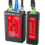 NOYAFA Network Cable Tester for RJ45 RJ11 RJ12 /Cat5 Cat5e Cat6 Cat6a Cat7, Universal Cable Tester, Continuity Test, Phone Line Cat3, Ethernet Tester, LAN Cable Test Tool (Red)