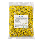XHF 1000 PCS AWG 18/1.0mm² Wire Ferrules Insulated Copper Crimp Connectors, Crimp Pin Cord End Terminals Yellow