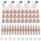 TOOLIOM 60Pcs Plasma Cutter Torch Consumables PT31 Accessories Electrode Tips Nozzles Cups Kit Fit CUT40 CUT50 with Plasma Cutting Torch PT31 LG40