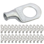 SELTERM 25pcs 8 AWG 1/2" Stud Marine Grade Tinned Copper Battery Cable Lugs, 8 Gauge Ring Terminals, UL Wire Lugs Electrical Battery Cable Ends, Tinned Copper Lugs Battery Terminal Connectors