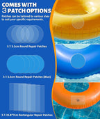 Air Mattress Patch Kit, Heavy Duty Waterproof Vinyl Repair Patch Kit, 80 ML Inflatable Patch Repair Kit for Air Mattresses, Swimming Pools, Hot Tubs, PVC Boats, Tent, Kayaks, Inflatable Toys