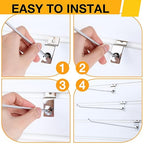 Moxweyeni 100 Pcs Heavy Duty Slatwall Panel Hooks Hanging Metal Slat Wall Hanging Hooks Silver Slat Wall Hanger Commercial Grade Slatwall Pegs Accessories for Shop Retail Display (11.8inch)