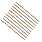 Drill Bit, #59 Cutting Diameter, 4341 HSS Gold Finish 118° Cutting Angle Number Jobber Bits - (Applications: for Drilling Soft Metal Plastic Wood), 10-Pieces