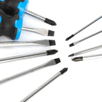 NEIKO 01378A Magnetic Screwdriver Set | 10 Piece | Phillips & Flathead | Heat Treated Chrome Vanadium Steel | Slotted Head Tip with Non-Slip Cushioned Handle Grips | Small Screw Driver Tool Kit