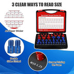 Nut and Bolt Thread Checker - 44 PCS Nut and Bolt Gauges Individually Housed in Case (23 Inch & 21 Metric) Specially Suitable for Size Check on Tricky and Narrow Area