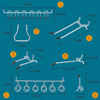 310PCS Pegboard Accessories Organizer Kit, Peg Board Baskets and Paper Towel Holder for 1/8 and 1/4 inch Pegboard Hooks Assortment,Metal Hooks for Hanging Storage (Basket Set)