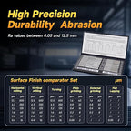30Pcs Surface Roughness Comparator， Ra 0.05-12.5 mm Carbon Steel Roughness Test Blocks for Lathe/Machining/Manufacturing Mechanical