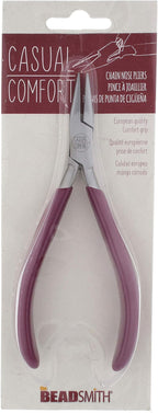 The Beadsmith Casual Comfort Chain Nose Plier - 6 inches (152mm)- Pvc Handle - European Design & Quality, Tool for Jewelry Making