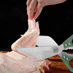 Multi-Purpose Kitchen Scissors,stainless steel scissors,Poultry Shears,Sharpeners Bottle Openers Zester and More Stainless Steel,for opening cans and heavy duty poultry cutting (Green)