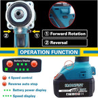IRONFIST Cordless Impact Wrench, Electric Power Impact Screwdriver with 21V Lithium Battery Brushless Motor with 420Nm Torque