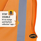Pioneer Hi Vis Mesh Safety Vest - For Traffic & Public Workers - Cool & Lightweight - Class 2 - Reflective Tape - Orange